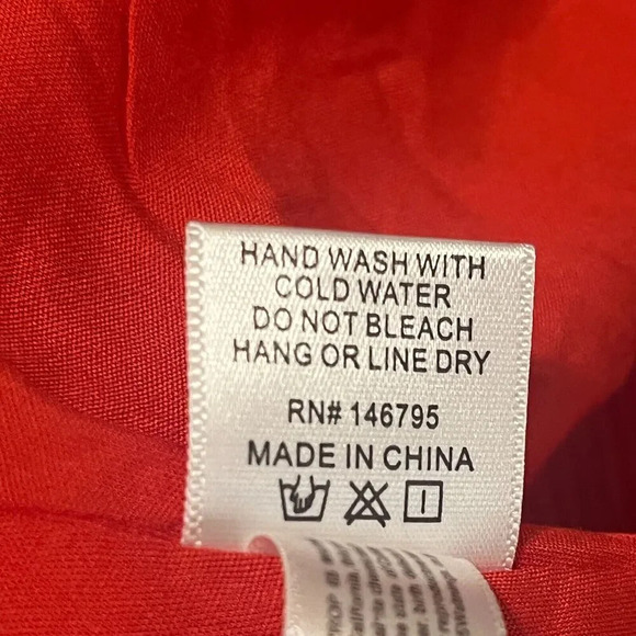 ANTHROPOLOGIE 4S13NNA Marina Dress Red Boho Tiered Long sleeve Size Small - Picture 8 of 10